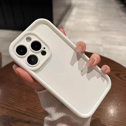 Étui de téléphone en silicone anti-chute de couleur unie, tout inclus